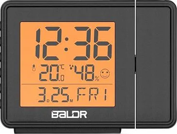 Часы проекционные BALDR B0367STHR, черные