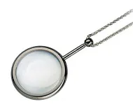 Лупа-подвеска двояковыпуклая Eschenbach 3,5x, 40 мм, с цепочкой, серебристая