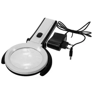 Лупа Kromatech настольная 2/5x, 120 мм, складная, с подсветкой (10 LED) MG3B-1C, изображение 2