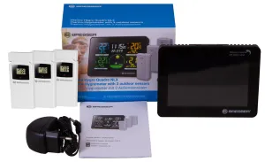 Метеостанция Bresser Thermo Hygro Quadro NLX с тремя датчиками, изображение 2