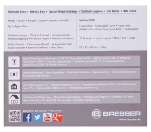 Часы настольные Bresser MyTime WAC, черные, изображение 12