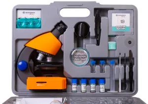 Микроскоп Bresser Junior 40–640x с набором для опытов, в кейсе, изображение 2