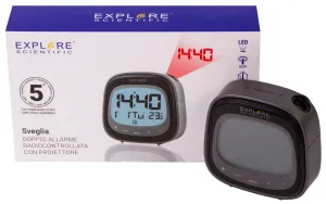 Часы цифровые Explore Scientific с проектором, черные, изображение 9